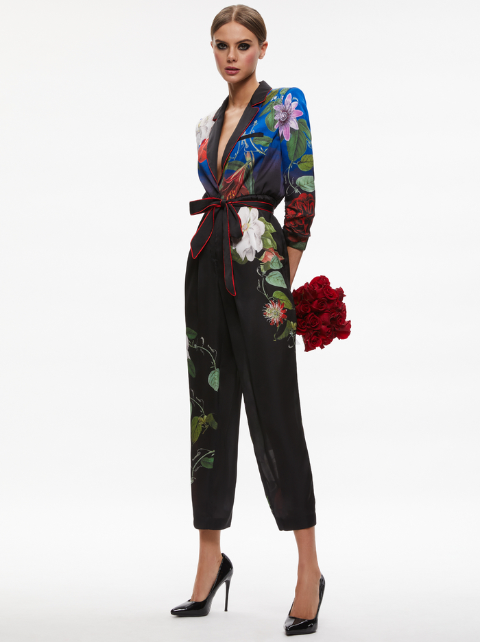 LOUETTA TIE WAIST JUMPSUIT - LUNCH DATE image 2 - ALICE + OLIVIA