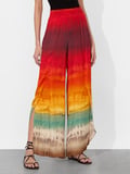 LARISSA OPEN PLEAT PANT - CRYSTAL TIE DYE