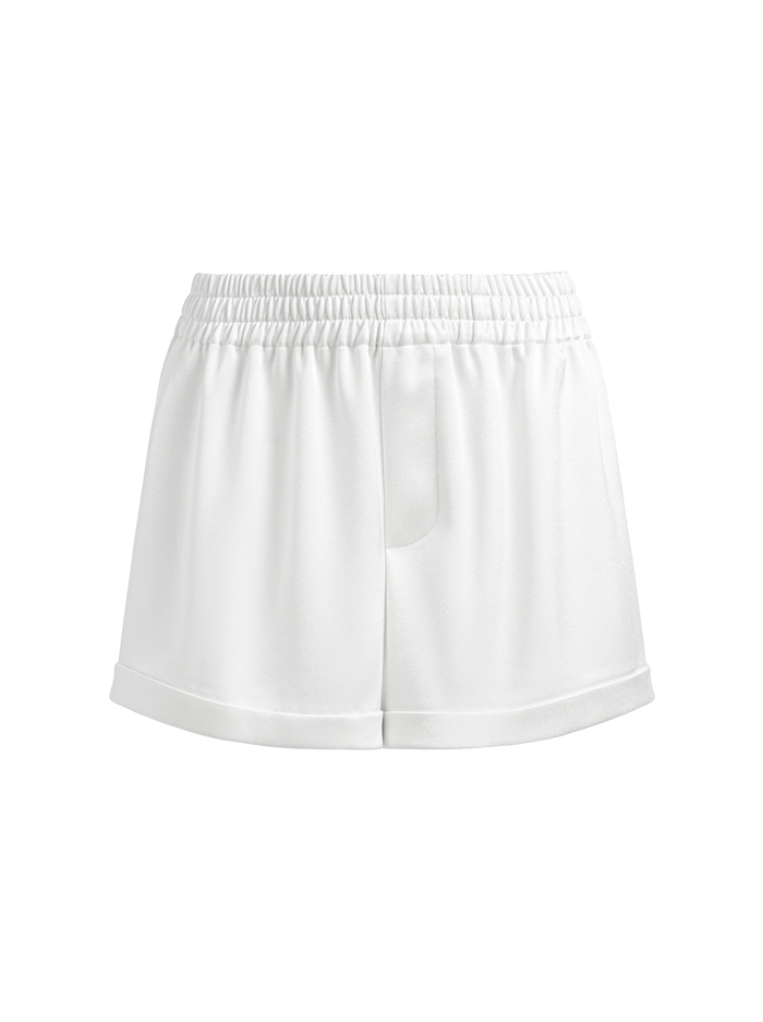 RICHIE CUFFED LOW RISE BOXER SHORT - OFF WHITE image 5 - Alice And Olivia