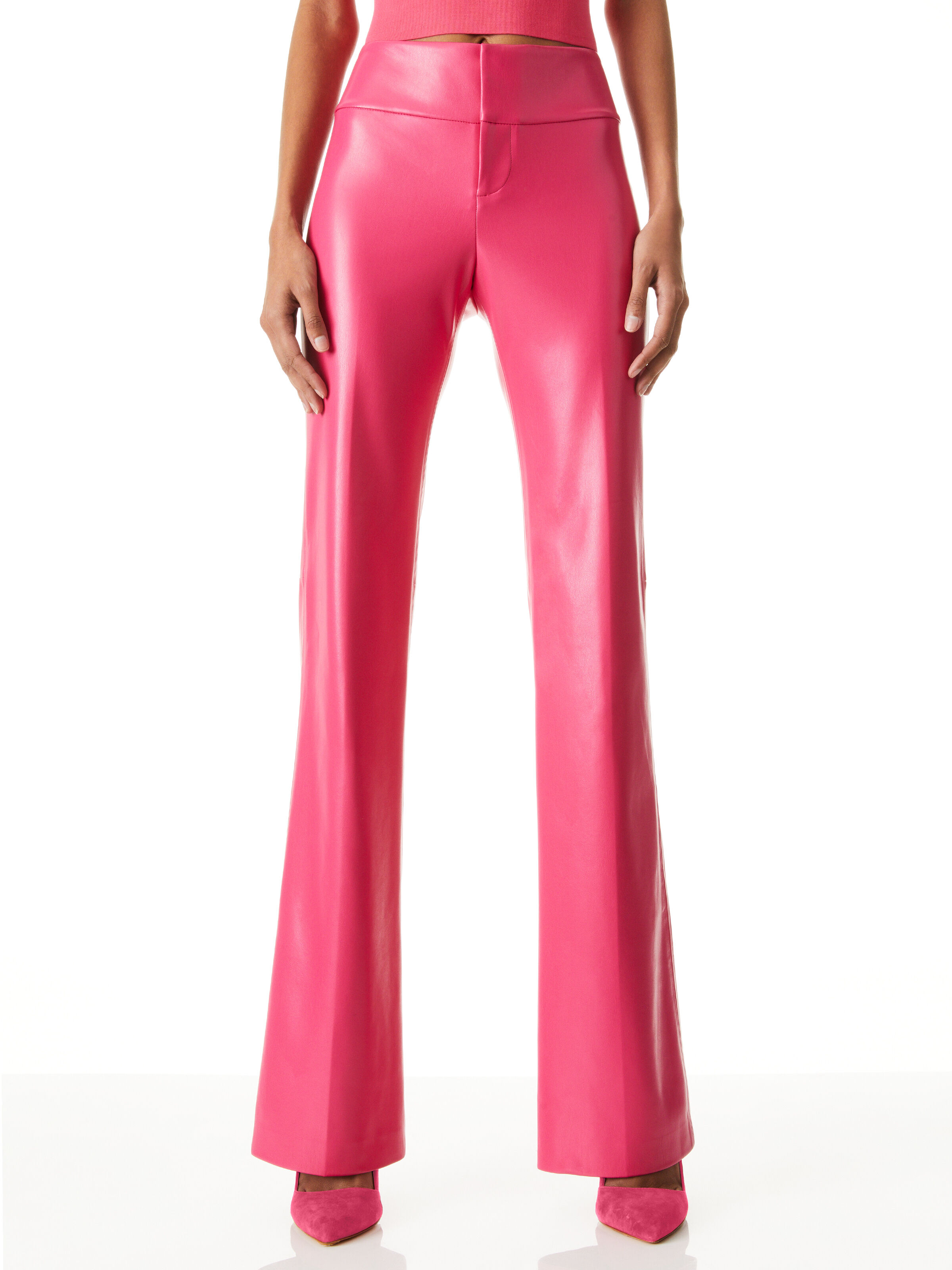 Alice and olivia pink pants sales
