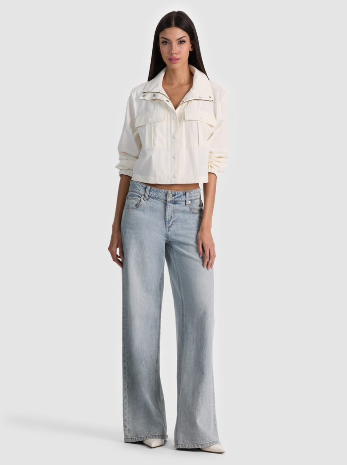 JAMES FUNNEL NECK CROPPED PARKA - OFF WHITE image 1 - ALICE + OLIVIA