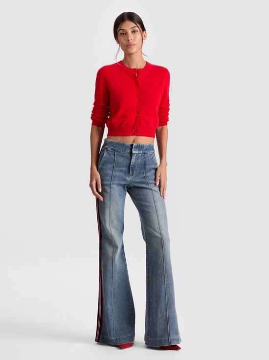 BRIGHT RUBY-DOLLIE CASHMERE CARDIGAN