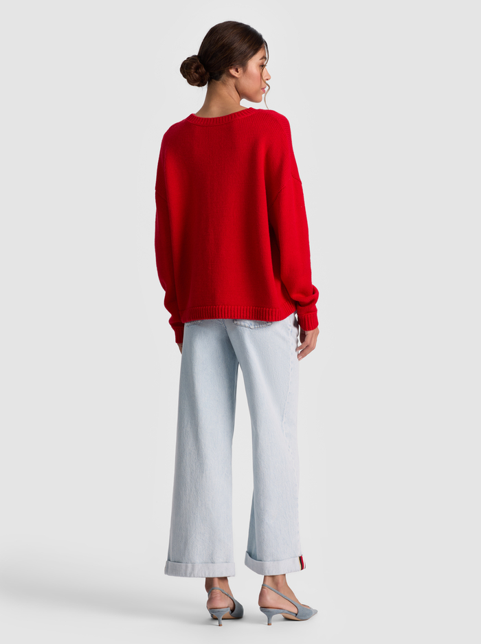 ENSLEY CREWNECK - PERFECT RUBY image 3 - Alice And Olivia