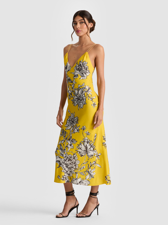 BLOOMING WILD GOLDEN HOUR-KIRO MIDI DRESS