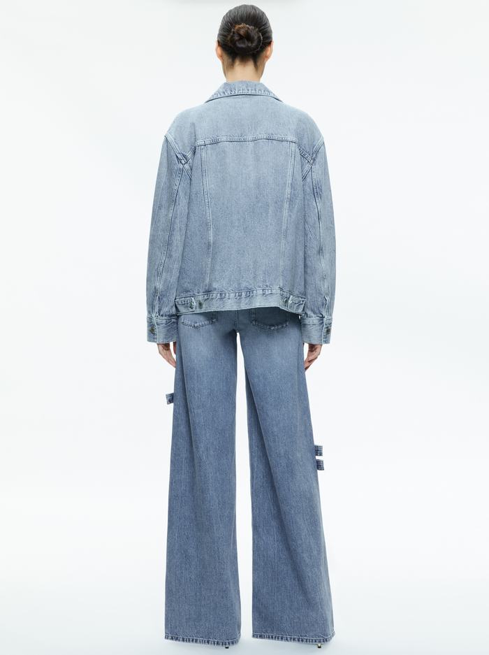 JEFF OVERSIZED DENIM JACKET - SADIE LT VINTAGE BLUE image 1 - Alice And Olivia