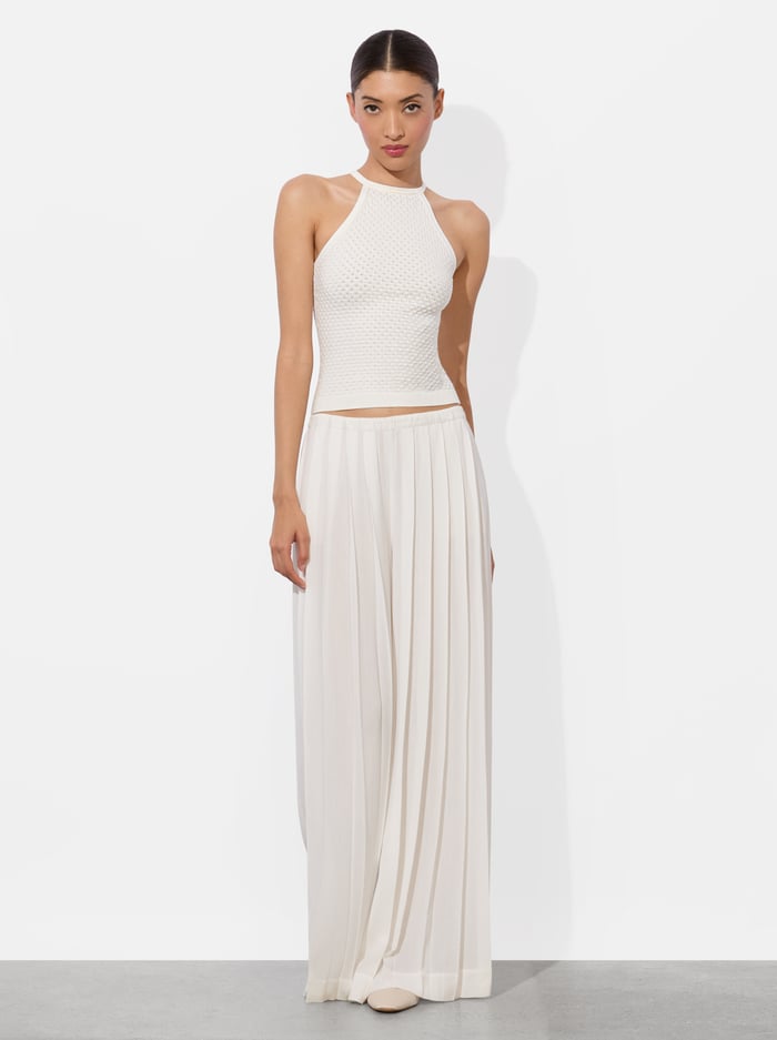 HEIDI POINTELLE TANK - SOFT WHITE image 4 - Alice And Olivia