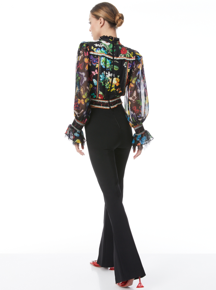 CAMREIGH BLOUSON SLEEVE BLOUSE - ATRIUM FLORAL SM image 1 - Alice And Olivia