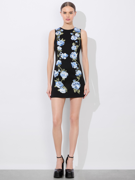 BLACK MULTI-CLYDE MINI DRESS