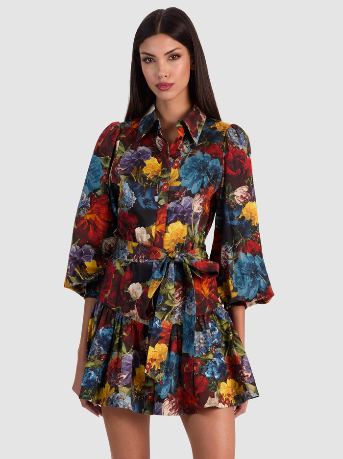 LILY MINI SHIRT DRESS - FLOURISH SM image 3 - Alice And Olivia