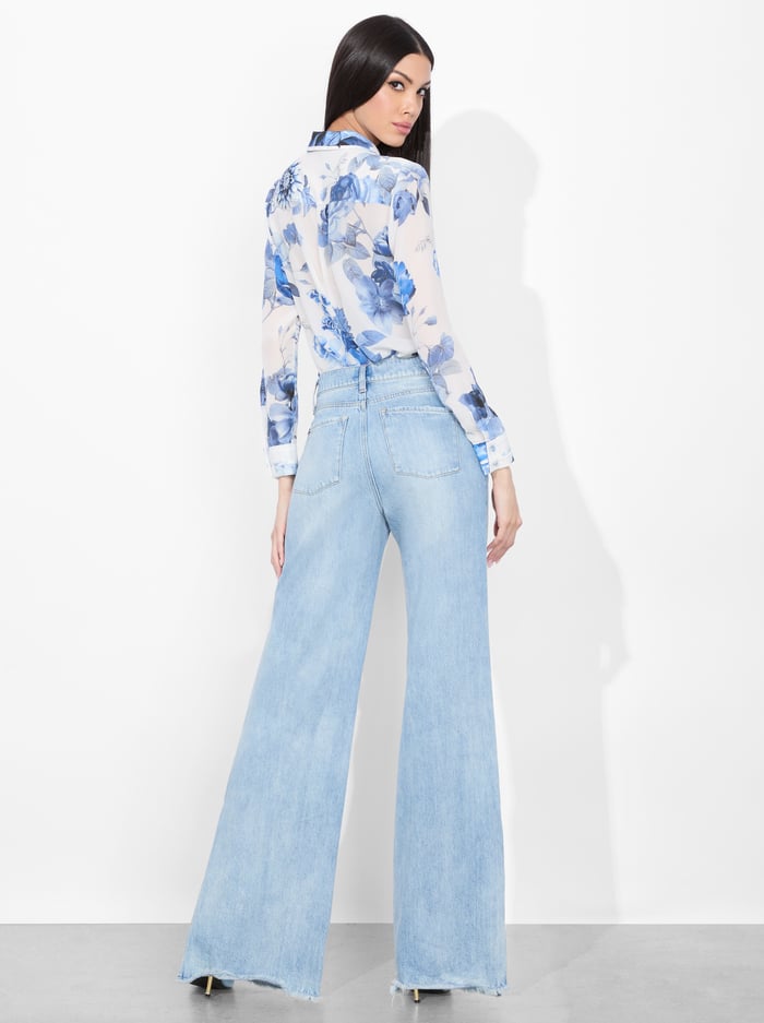 WILLA SILK BLOUSE - AFFECTION SMALL image 2 - Alice And Olivia