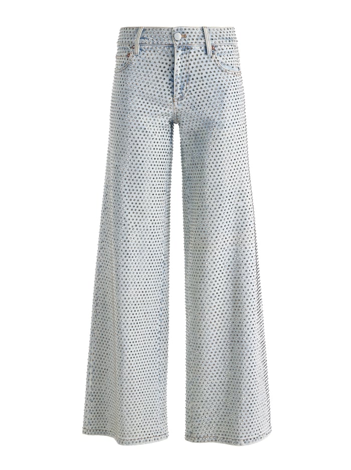 TRISH EMBELLISHED JEAN - SIERRA LIGHT BLUE image 5 - Alice And Olivia
