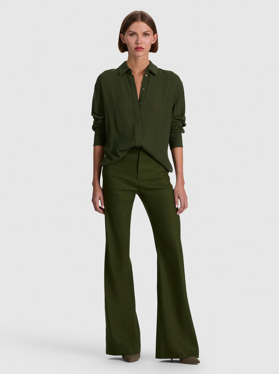 DARK FERN-ANDREW LINEN PANT
