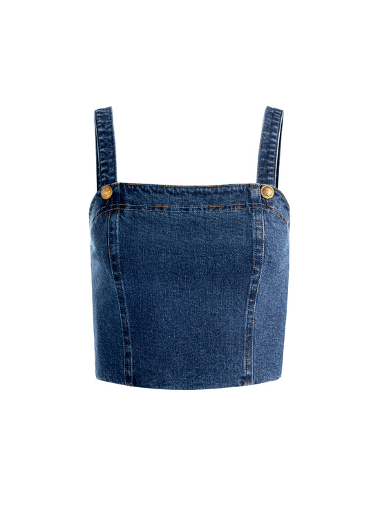 LOVE TRAIN-SUE DENIM BUSTIER