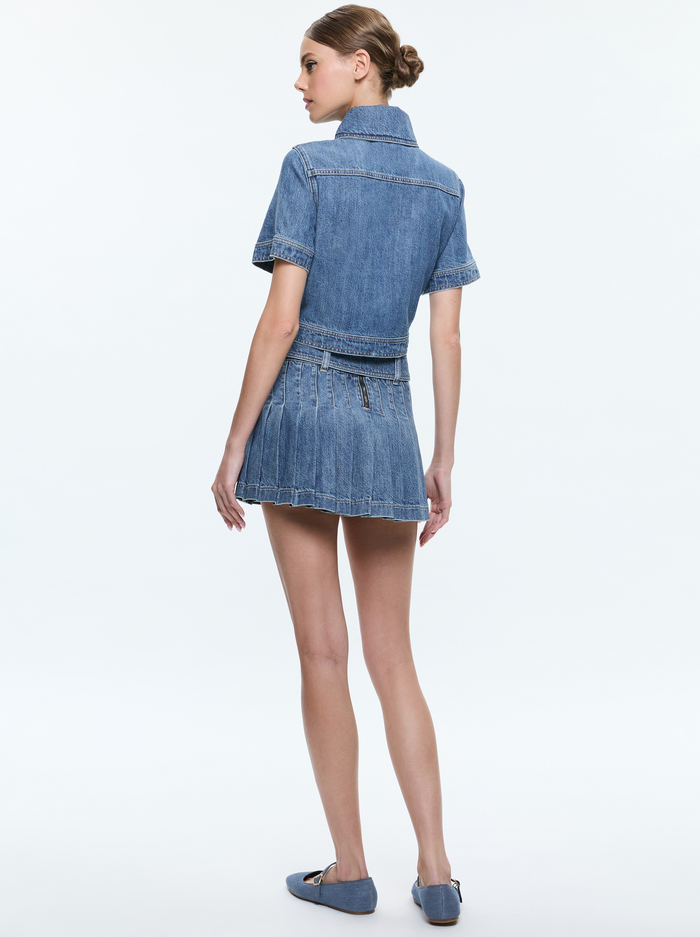 TESHA DENIM TOP - AVERY BLUE image 2 - Alice And Olivia