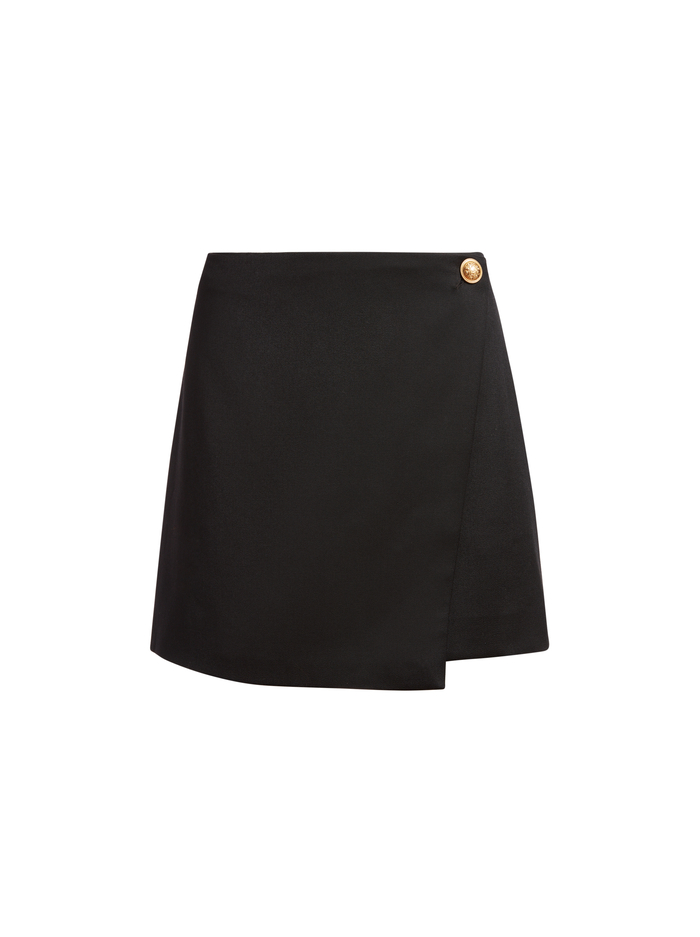 RENNA BUTTON FRONT SKIRT - BLACK image 5 - Alice And Olivia