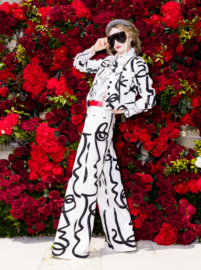 A+O X KOKETIT TRISH MID RISE BAGGY JEAN - AROUND THE WORLD image 7 - Alice And Olivia