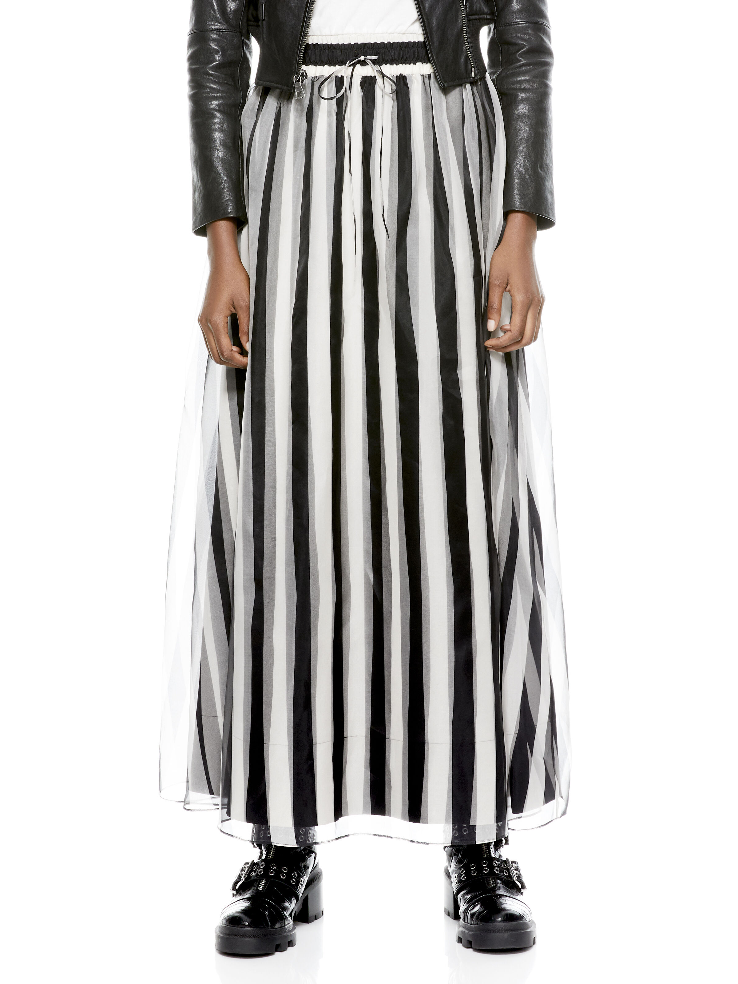 maxi striped skirt