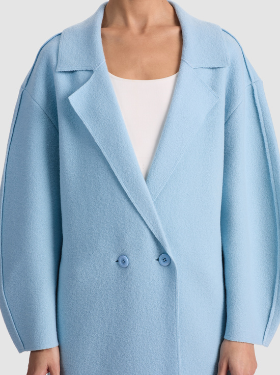 CAROLINA BLUE-WAVERLY COCOON COAT