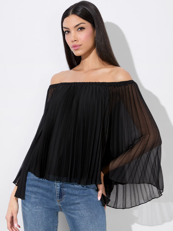 BLACK-AUNDREA OFF THE SHOULDER BLOUSE