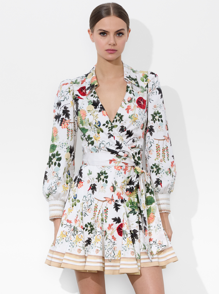 ALISA WRAP GODET SHIRT DRESS - BLUSH KISS VANILLA image 3 - ALICE + OLIVIA