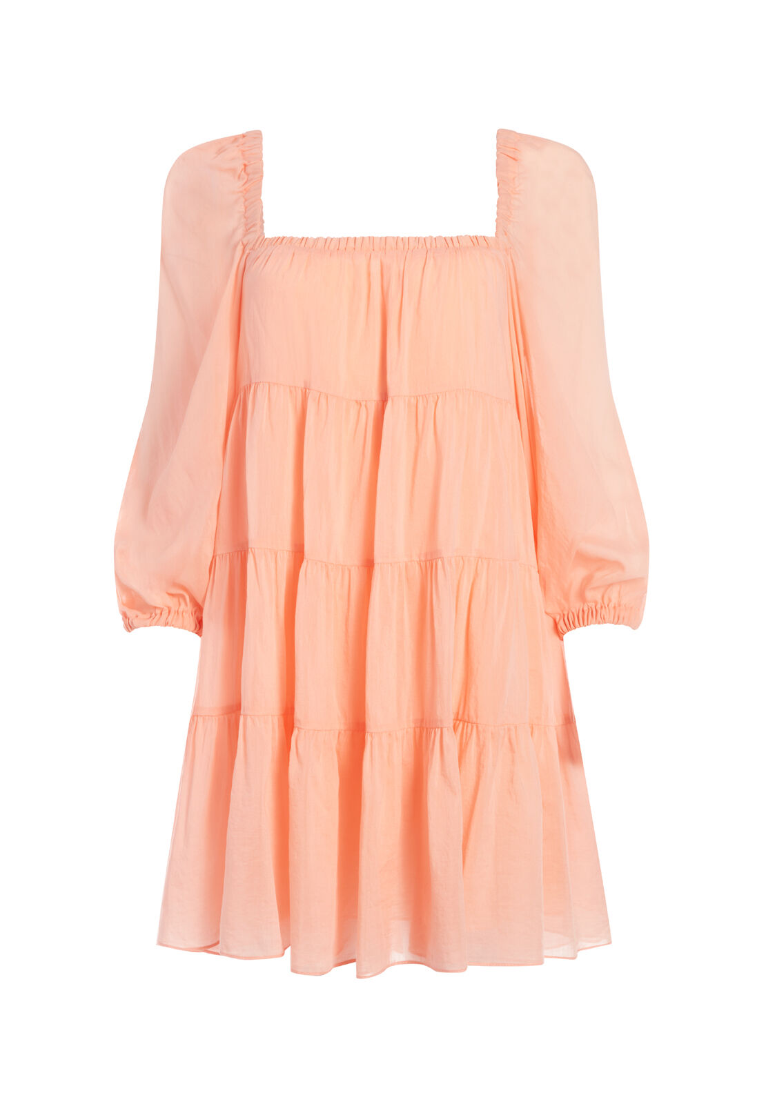 peach tunic dress