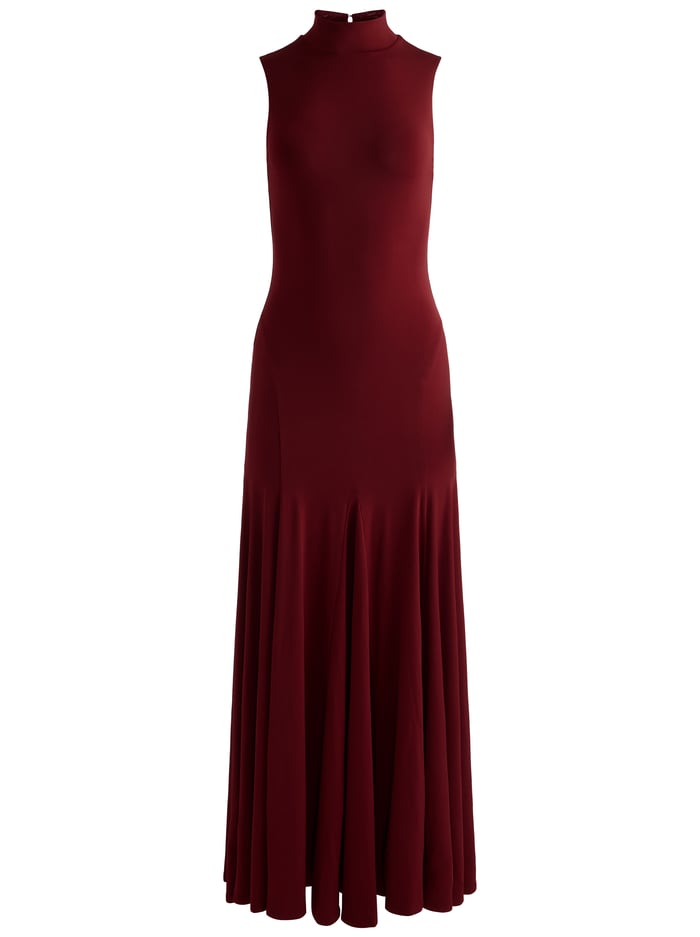 AUGUSTA OPEN BACK MAXI DRESS - OXBLOOD image 5 - Alice And Olivia