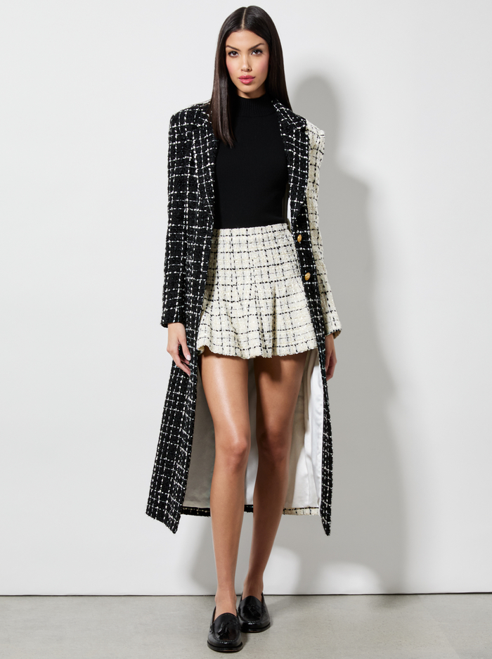 BRET LONG BLAZER - BLACK/OFF WHITE image 4 - Alice And Olivia