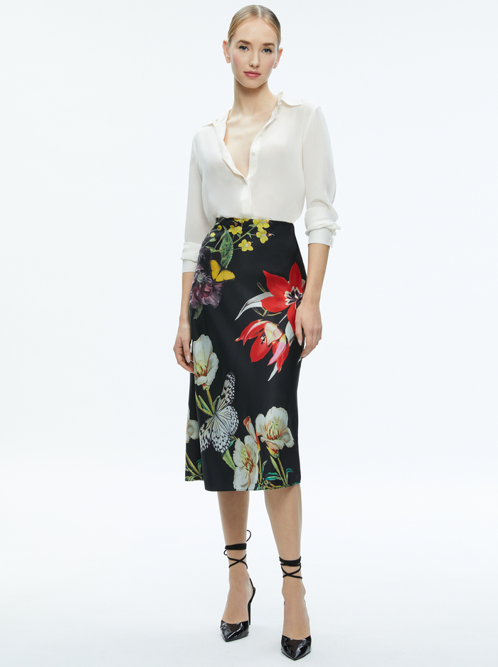 MAEVE MIDI SLIP SKIRT - ESSENTIAL FLORAL image 4 - Alice And Olivia