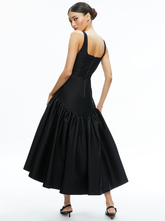 DIANA SLEEVELESS STRUCTURED MIDI DRESS - BLACK image 2 - Alice And Olivia