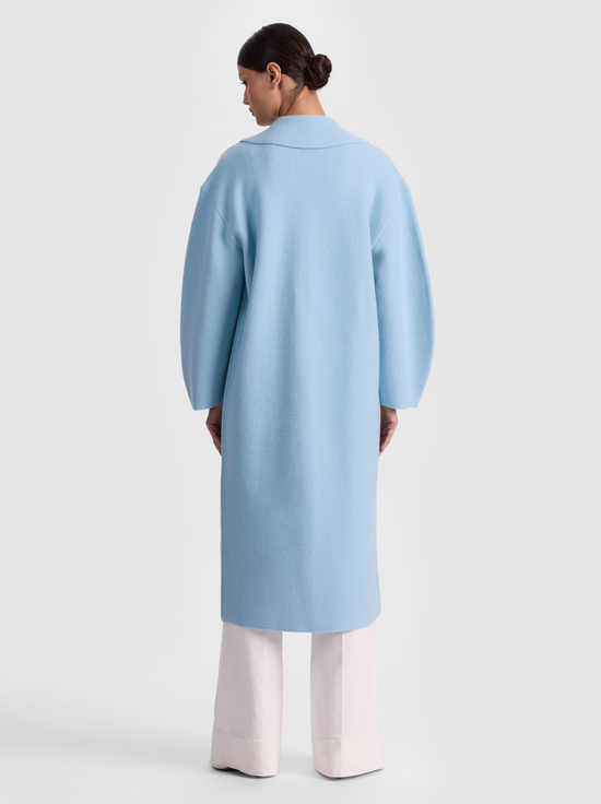 CAROLINA BLUE-WAVERLY COCOON COAT