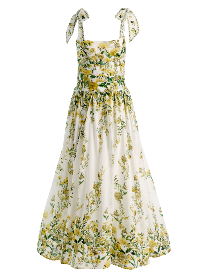 HAVEN FLARED MAXI DRESS - FRESH AIR BUTTER image 5 - ALICE + OLIVIA