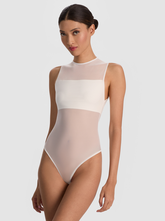 BANDEAU SLEEVELESS BODYSUIT - OFF WHITE - ALICE + OLIVIA