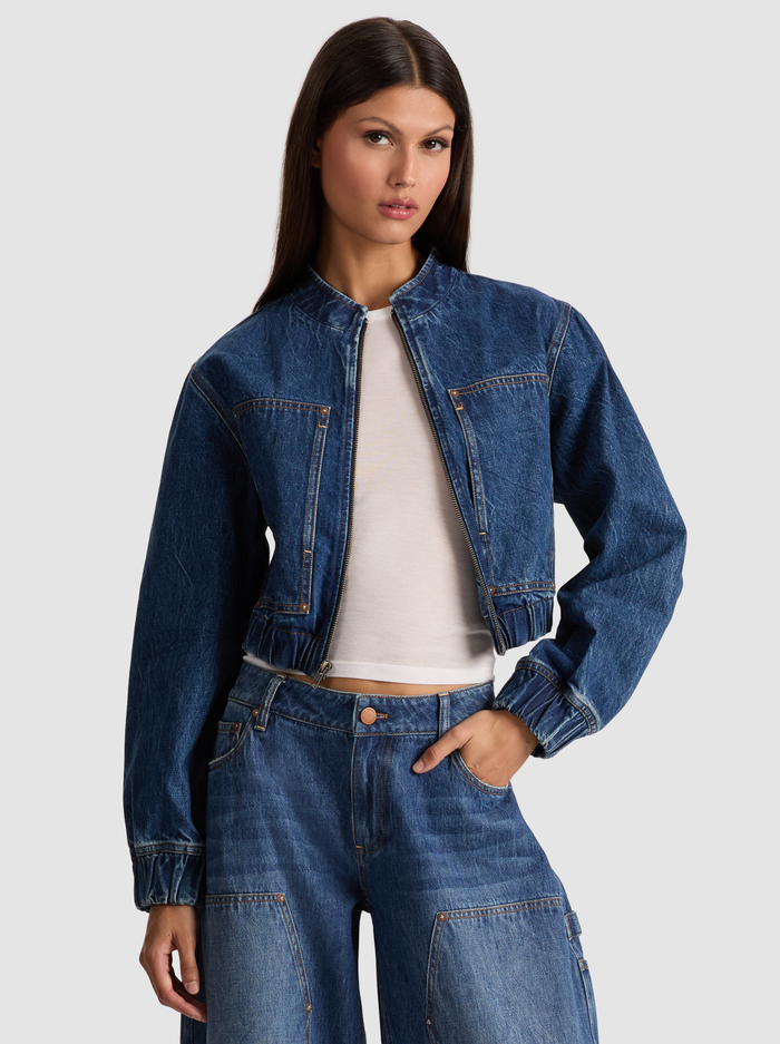 MATEO DENIM CARPENTER JACKET - CAMBRIA VINTAGE - Alice And Olivia
