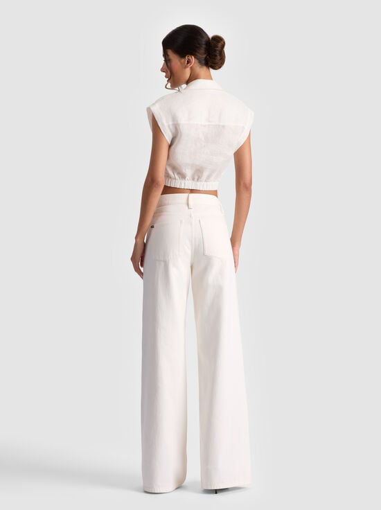 OFF WHITE-MILA CROPPED TOP