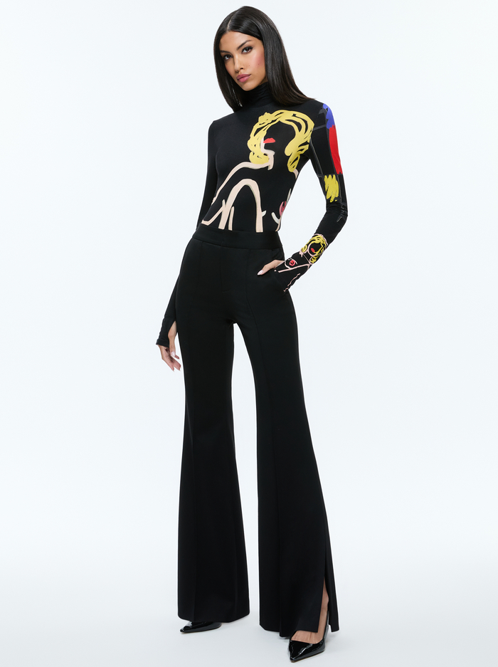 A+O X TOM WESSELMANN DELAINA LONG SLEEVE TURTLENECK TOP - NATURAL BEAUTY image 4 - Alice And Olivia