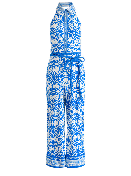 SOIREE TRUE BLUE-ALARA LINEN JUMPSUIT