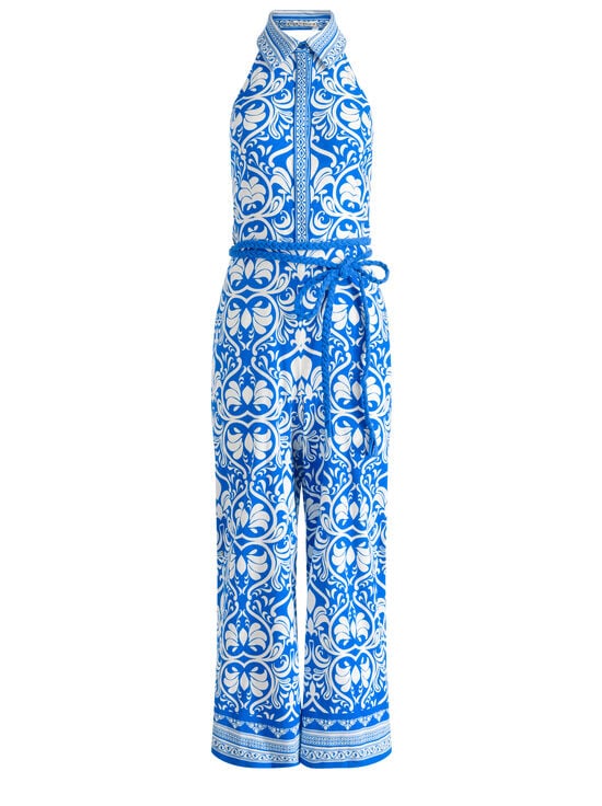 SOIREE TRUE BLUE-ALARA LINEN JUMPSUIT