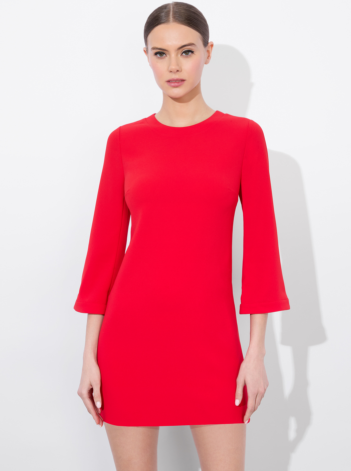 ELEONORA MINI DRESS - BRIGHT RUBY image 3 - Alice And Olivia