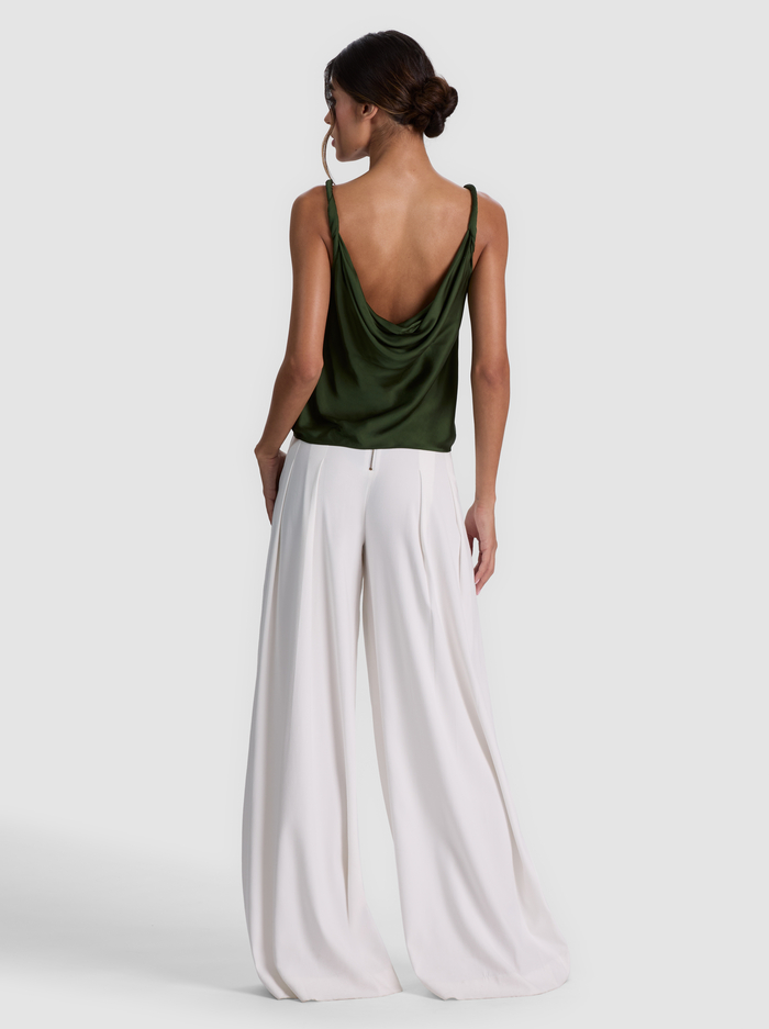 MONIQUE TWIST STRAP TANK - DARK FERN image 2 - ALICE + OLIVIA