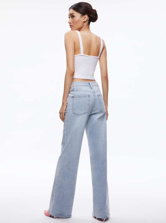 BRIGIDA EMBROIDERED TANK - SOFT WHITE image 1 - Alice And Olivia