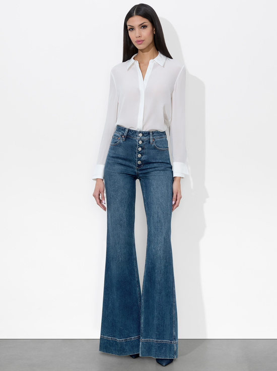 LOLA BLUE-MISSA EXPOSED BUTTON JEAN