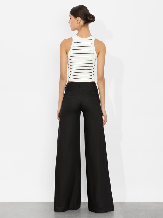 BLACK-OLIVIA LINEN PANT