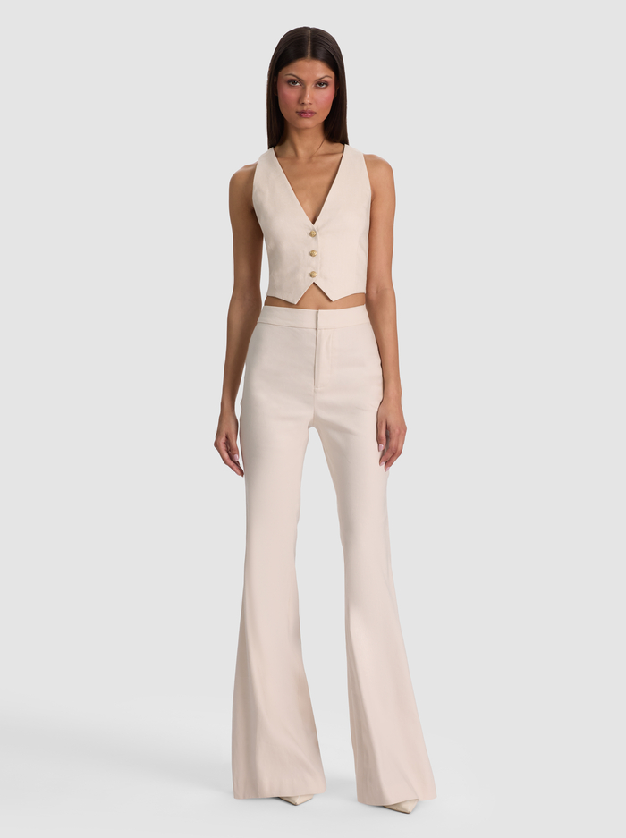 DONNA LINEN VEST - OATMEAL image 1 - ALICE + OLIVIA