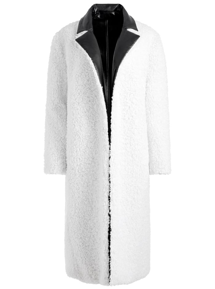 SHAN REVERSIBLE FAUX SHEARLING COAT - BLACK image 4 - Alice And Olivia