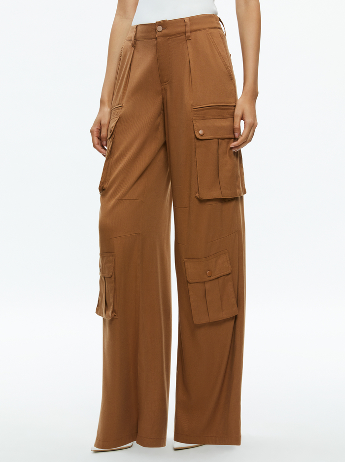 JOETTE CARGO PANT - CAMEL - Alice And Olivia
