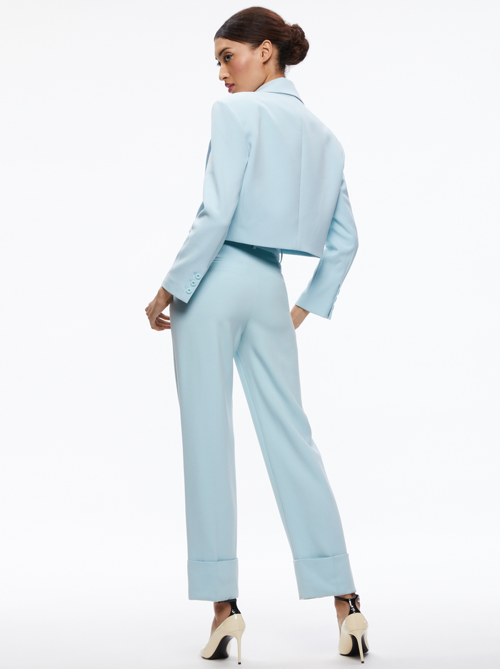 SHAN CROPPED RUCHED SLEEVE BLAZER - JULEP image 1 - Alice And Olivia