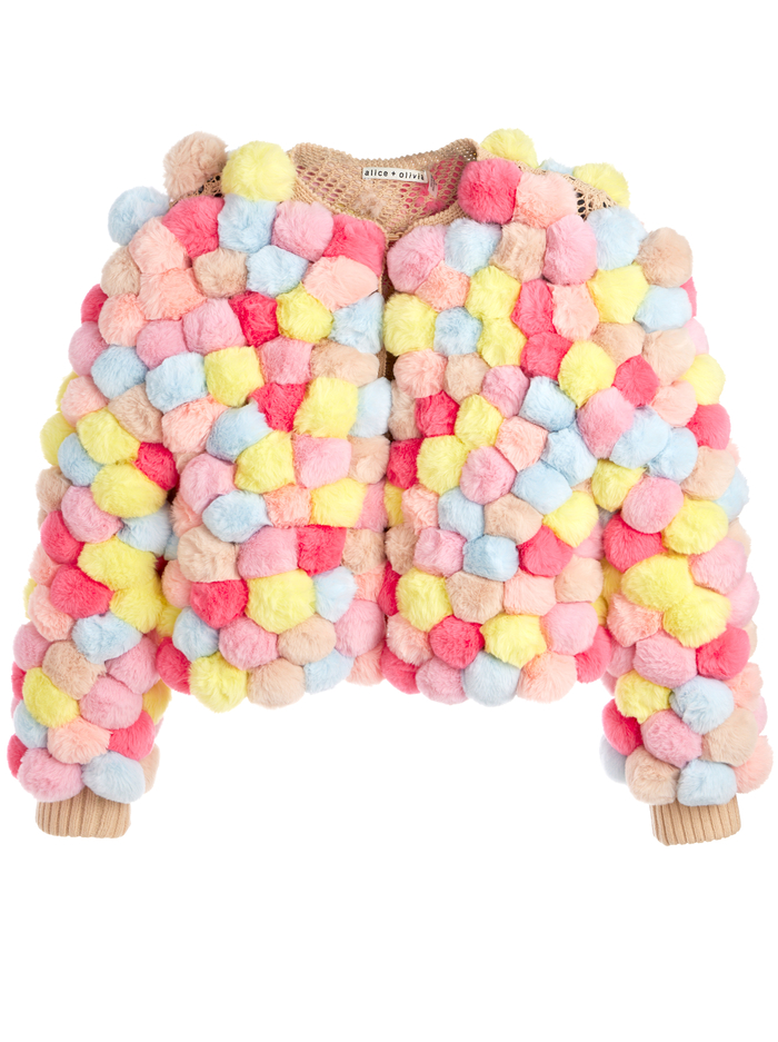 FAWN POM POM JACKET - MULTI image 6 - Alice And Olivia