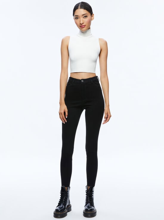 BLACK-MIKAH SUEDE PANT
