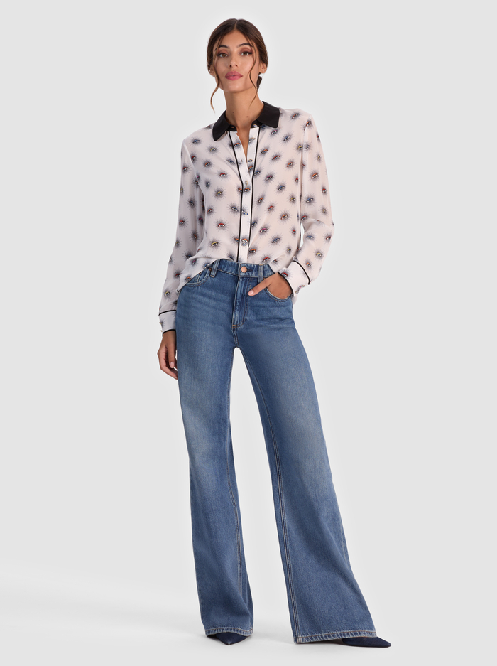 WILLA SILK BLOUSE - VISIONARY image 1 - Alice And Olivia