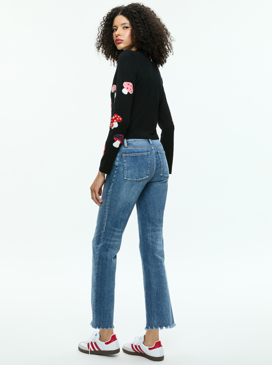 BLACK MULTI-RUTHY CARDIGAN